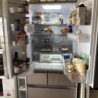 日立冷蔵庫505L 真空チルド/フレンチドア/ 6ドア/クリスタルシャンパン