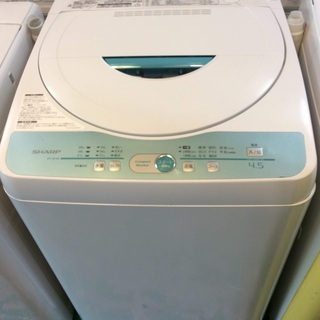 【条件付き送料無料】＿SHARP/4.5kg洗濯機/ES-GL45★送風機能搭載/倍速コース/槽洗浄/ガンココース/簡易予約機能/ひとり暮らしに(9S10266) 福岡 糸島 唐津 2007年製 SHARP 4.5kg 洗濯機 ES-GL45 0322-6