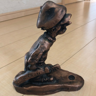ブロンズ仕立て木製ダンロップゴルフ置き物の画像