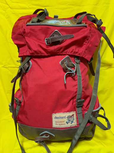 有難う御座いました。逸品!! シュイナードドラゴン 80s 大型ザックバックパック リュック ナイロン×本革/chouinard dragon パタゴニア 前身 ビンテージ