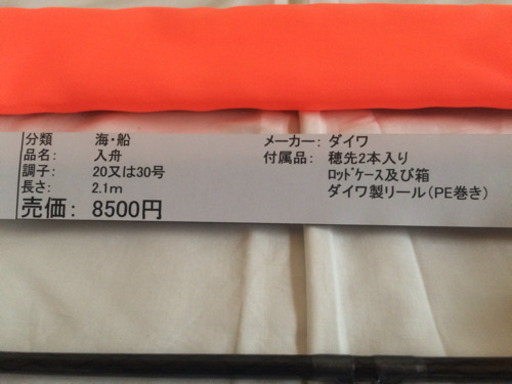 船竿 リール 替え穂先付き 釣竿