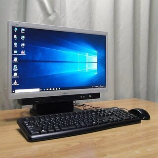 売約済み 高速！富士通一体型PC（20インチワイド）Win10pro Core i5 4310M SSD 240GB（新品）メモリ4GB Office2019pro付 キーボード・マウス付（新品）の画像