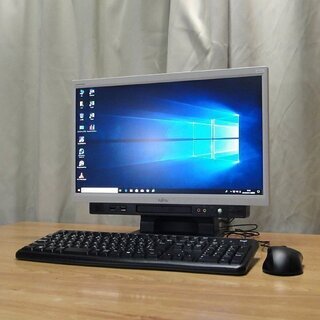 売約済み 高速！富士通一体型PC（20インチワイド）Win10pro Core i5 4310M SSD 240GB（新品）メモリ4GB Office2019pro付 キーボード・マウス付（新品）の画像