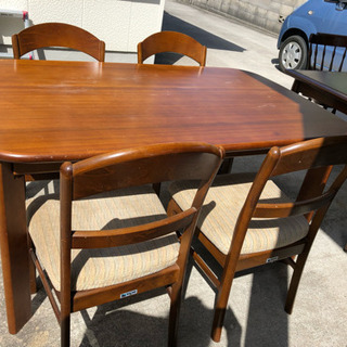 【中古】ダイニングテーブルセット  ②の画像