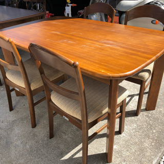 【中古】ダイニングテーブルセット  ②