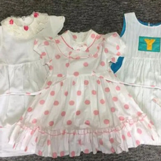 女の子用 110〜120㎝ サマーワンピース3枚セット