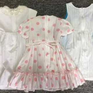 女の子用 110〜120㎝ サマーワンピース3枚セットの画像