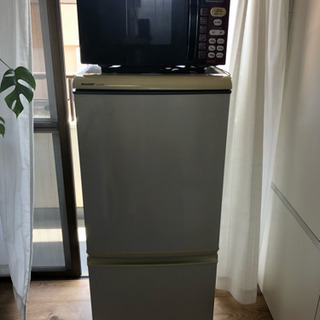 【家電3点セット】冷蔵庫、洗濯機、電子レンジ差し上げます(説明書...