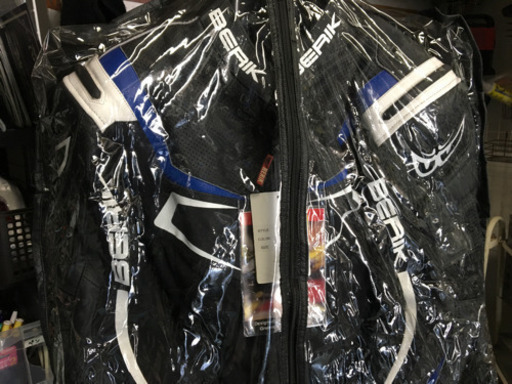 [BERIK]新品パンチングレザー/メッシュジャケット Lサイズ
