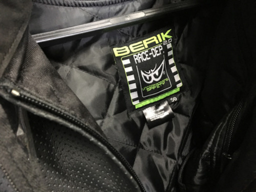 [BERIK]新品パンチングレザー/メッシュジャケット Lサイズ