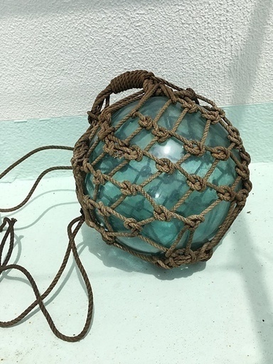 海人網付 ガラス 浮き球 27センチ