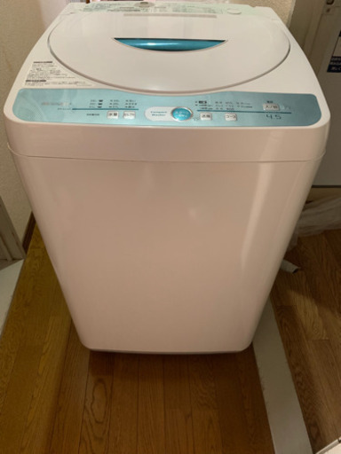 洗濯機  4.5キロ SHARP