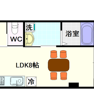 【五十嵐ビル】1号タイプ！2ＬＤＫタイプ！振り分けタイプで使いやすい！