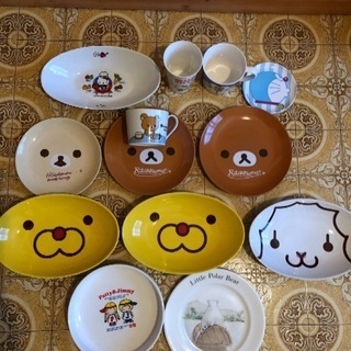 キャラクター皿、マグカップ