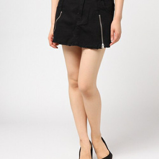 ENVYM ZIP付きフェイクスカートショートパンツ スカートライクショーパン スカパン Sの画像