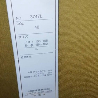 大きいサイズ服タグ付き