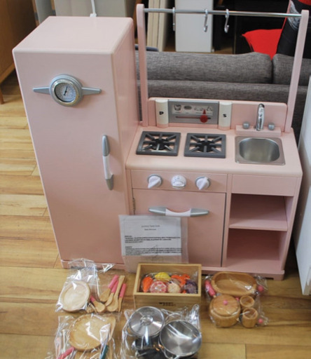 H▽取りに来てくれる方歓迎★アメリカ製 ままごとキッチン 付属品多数♫