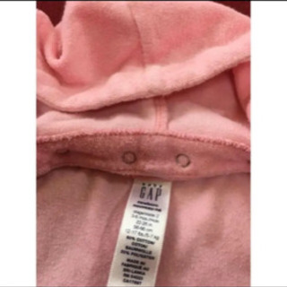 baby GAP パイル地 ロンパース ピンク の画像