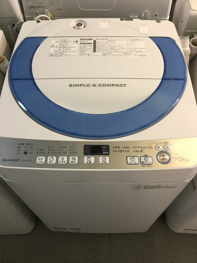 【送料無料・設置無料サービス有り】洗濯機 2016年製 SHARP ES-GE70R-A 中古