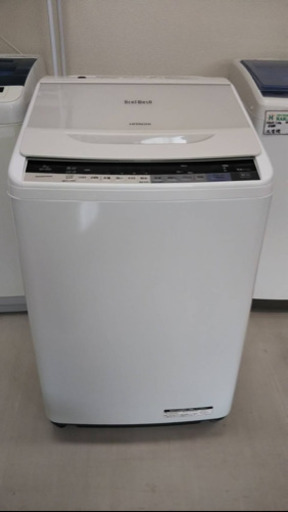 全品20％OFFキャンペーン第2弾【リサイクルサービス八光　田上店　安心の3か月保証　配達・設置OK】日立 全自動洗濯機 ビートウォッシュ 8kg ホワイト BW-V80A
