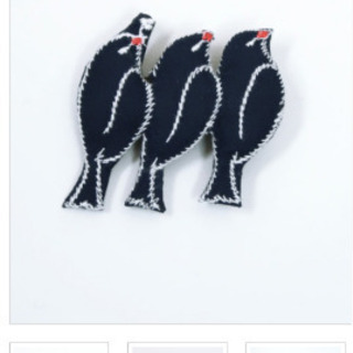 mina perhonen(ミナペルホネン)lintu　ブローチ　新品の画像