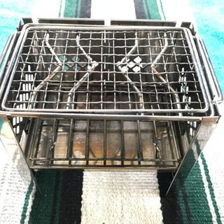 キャプテンスタッグ(CAPTAIN STAG) バーベキューコンロ 焚火台 1台2役 折りたたみ カマド スマートグリル B6型 UG-34 バッグ付の画像