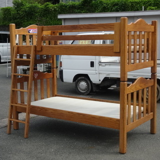 成約致しました♪■アメリカ輸入家具■重厚 無垢 2段ベッド 販売...