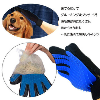 犬・猫の抜け毛対策！グルーミンググローブ（左右2つセット）の画像