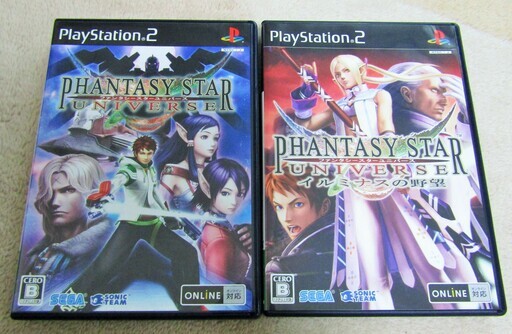 ☆PS2/ファンタシースターユニバース \u0026イルミナスの野望 2枚セット◆仲間たちと協力して戦うリアルタイムアクションバトル