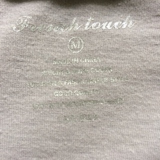 パフスリーブ 半袖 tシャツ グレー カットソー パフスリーブtシャツ Vネックの画像