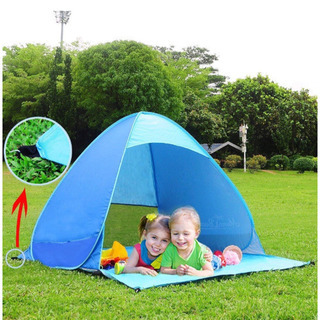 【新品未使用・未開封】サンシェードテント 2人用ワンタッチテント ポップアップ ビーチテントUVカットの画像