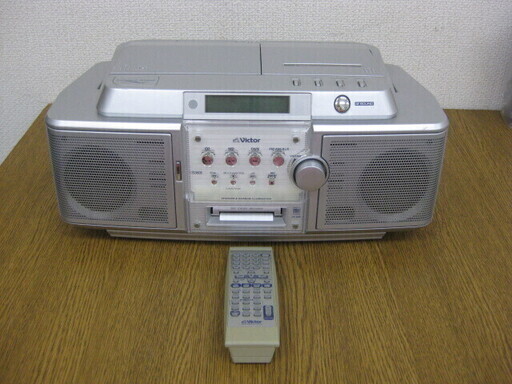 ビクター Victor クラビア Clavia CD-MDポータブルシステム RC-Z1MD-S シルバー 2004年製 リモコン付