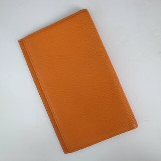 93 【本物保証】 HERMES エルメス 手帳カバー アジャンダカバー ヴィジョン2 オレンジ系の画像