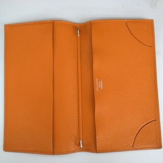 93 【本物保証】 HERMES エルメス 手帳カバー アジャンダカバー ヴィジョン2 オレンジ系の画像
