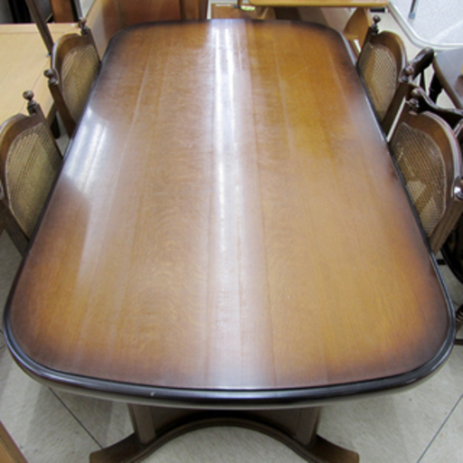 PayPay可 手稲リサイクル　飛騨産業 キツツキマーク ダイニングテーブルセット 椅子 4脚  ￥45,000-