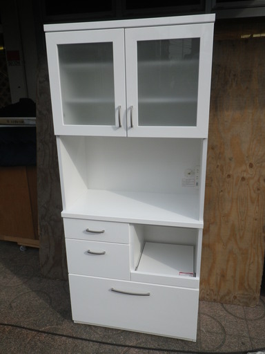 ■配達可■ニトリ キッチンボード コパン 80KB WH ホワイト 食器棚