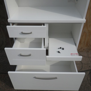 □配達可□ニトリ キッチンボード コパン 80KB WH ホワイト 食器棚