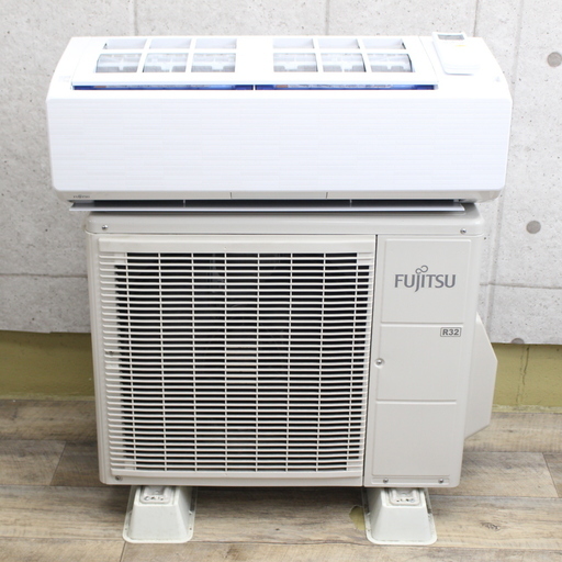 R015)【清掃済み・美品】富士通 FUJITSU ルームエアコン AS-R22F-W 2017年製 主に6畳用 2.2kw 単相100V
