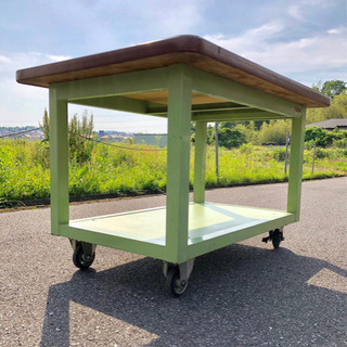 サカエ 作業台 キャスター付き 加工台 スチール 棚 移動式作業台