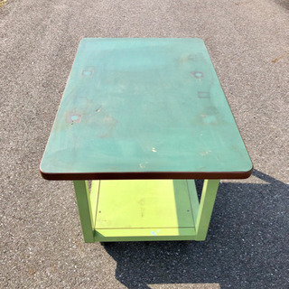 サカエ 作業台 キャスター付き 加工台 スチール 棚 移動式作業台