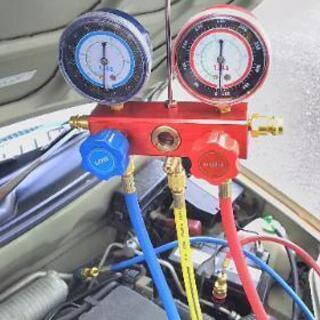 カーエアコンガス充填します