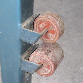 宮城県 引取限定 HOKUTOW 台スケール 台貫 はかり キャスター付き 昭和アナログ 手動の画像