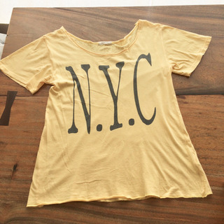 FRAMe WORK / フレームワーク パステルイエロー NYC Tシャツ ワンサイズの画像