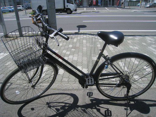 PayPay可 手稲リサイクル 27インチ　シティサイクル　自転車 ママチャリ　6段変速　黒　 ￥9,800-