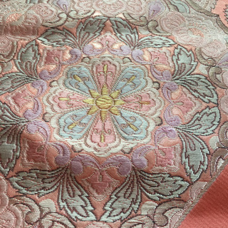 ピンクオレンジの袋帯  中古の画像