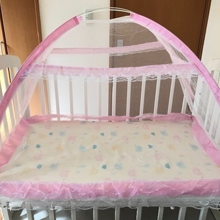 ワンタッチ蚊帳【未使用】ベビーベッドベビー用品の画像