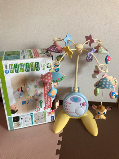 ディズニー 折りたたみベビーベッドにも対応♪やわらかガラガラメリー