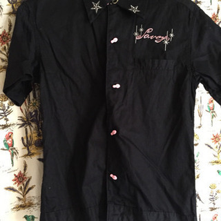 黒ボーリングシャツの画像