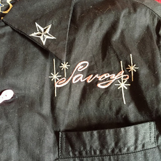 黒ボーリングシャツの画像