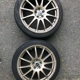 タイヤ ホイール4本 225/40-18 プリウス PCD100の画像